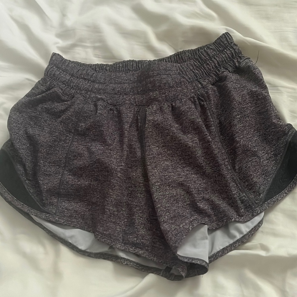 Heather Black Lululemon Hotty Hot Shorts Size 2